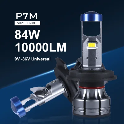 Super Bright 12 CSP Chip 6000k H4 Led Headlight Projector H4 Led Lights for Motorcycle H4 LED Bulb Lens 84W