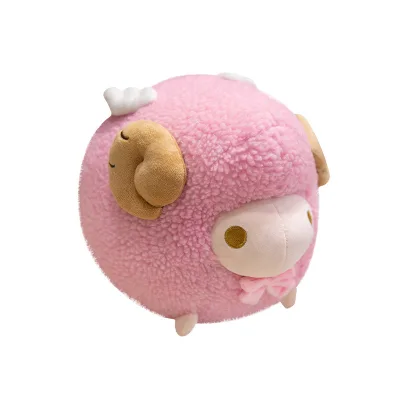 Cute Lamb Dumpling Plush Toy Super Soft Sheep with PP Cotton Filling Customizable Color & Size OPP Bag Packaging