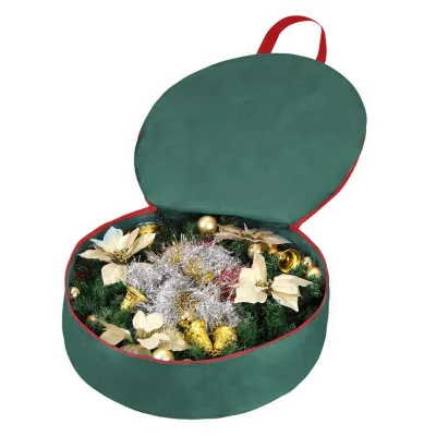 Easy Storage Christmas Wreath Dust Cover Clear Window Polyester Tear Resistant Fabric for Holiday Clothes Boxes Packing