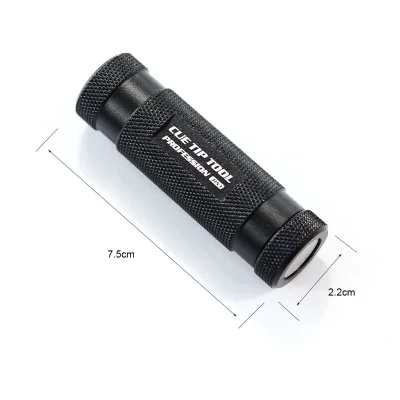 Multi Functions Cue Tip for Pool/snooker Cue with Metal Scuff, Tip Needle and Inside Place for Store Cue Tips