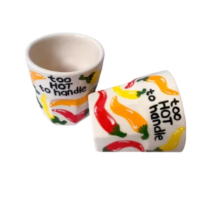 Mushrooms Handmade and Hand Painted Ceramic Mug Set of Two Aesthetic Coffee  Modern Mugs Coffee Lover Gift