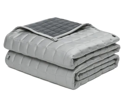 Customized 100% Bamboo Cotton Super Soft Double Sided Patchwork Knitted Fleece Woven Technique Glass Beads Weighted Blanket Home