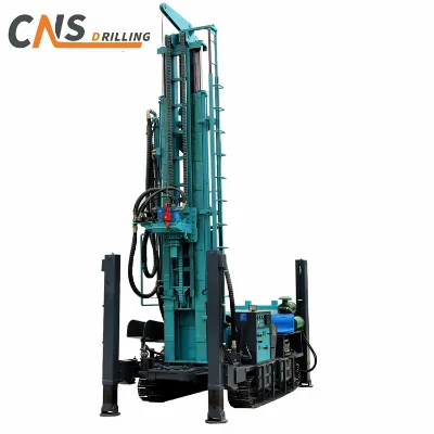 Hot Sale 450m Compact Diesel Water Well Rock Drill Rig Machine with Compressor Fast Drilling Speed Pump & Engine