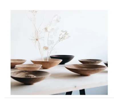 2024 Wood Ikebana Flower Frog Dried Flower Bowl Gift Dried Flower Craft Bowl Nordic Vase Set for Table Decore