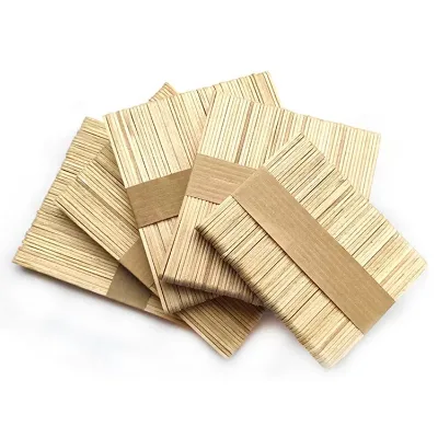 Bulk Natural Wooden Spoons Eco-friendly Birch Wood Popsicle Stick Ice Cream Sticks