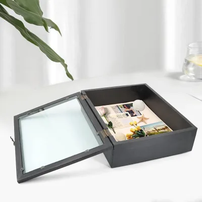 Hot Sale Shadow Box Frame Wooden Shadow Box Display Box Souvenir Wood Photo Frames for Memorabilia Baby Photo Frames