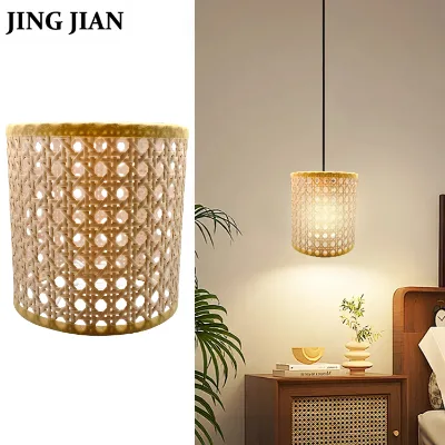 OEM&ODM Customization Rattan Lampshade Fabric Shades Weave Lampshade for Pendant Lamp Decorate
