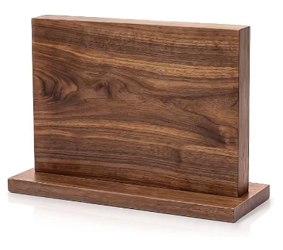Double-Sided Magnetic Knife Block Acacia Wood Countertop Magnetic Knife Holder