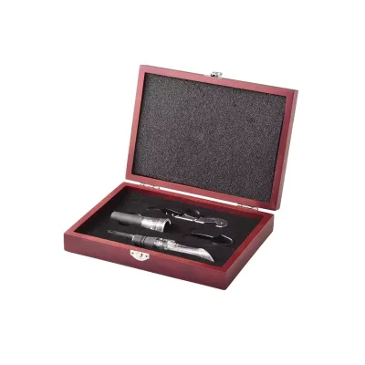 4pcs Vacuum Wine Stopper Gift Set in Wooden Box