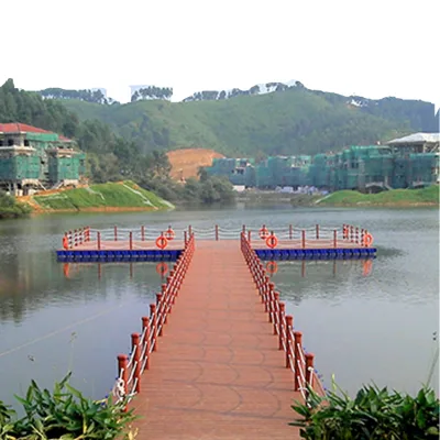 Traditional Design Galvanized Steel Floating Dock Interlocking Floor Tiles Wood Grain Surface WPC Teak Flooring