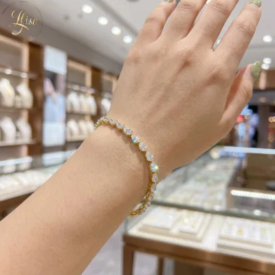 IGI Certified Pear Cut CVD Lab Made Diamond Tennis Chain Men Custom 18K Gold VVS Lab Grown Diamond Tennis Necklace Women Jewely