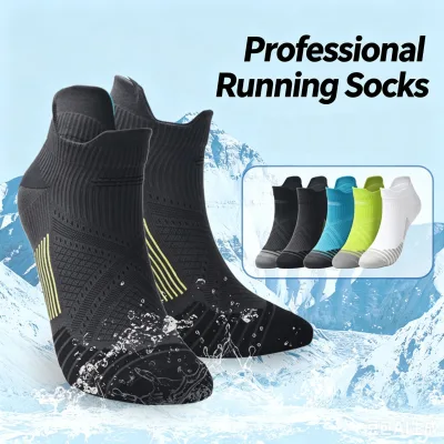 Lightweight Thermal Knitted Quick Dry Low Cut Socks Rib Compression Arch Anti Slip Heel Tab Sweat Wicking Socks