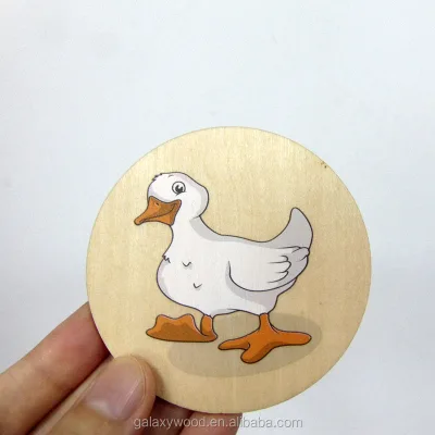Factory Sale  Wholesale  Various Size  Custom Shaped Wooden Fridge Magnet
