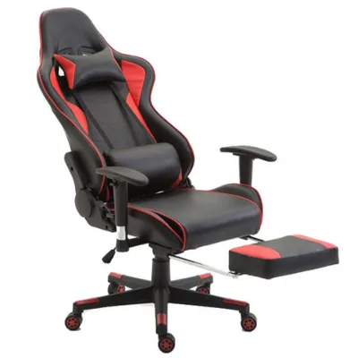 High back gaming chair with footrest JR-034