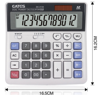 Hot Selling Big Button Elctronic Calculator Desktop Counter Calculator With IT Keyboard Big Key Big LCD Display