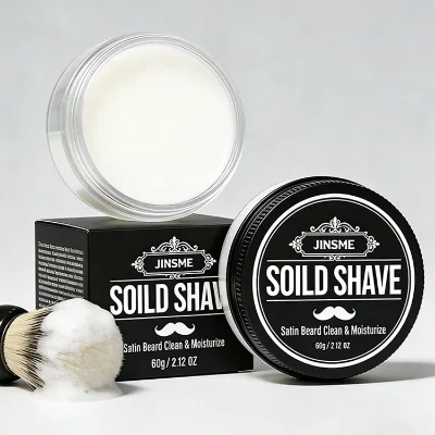 Custom Solid Shaving Soap ODM-Glycerin Mint Leaf Extract Moisturizing Shave Cream Cleansing Softening Beard Natural Herbs All