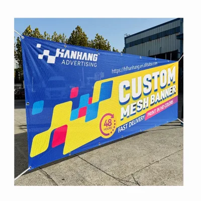 Promotion Advertising Polyester Mesh Fence Fabric Banner for Sports Activities