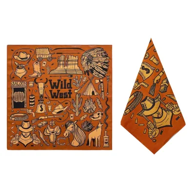 Stock  Handkerchief 100% Cotton High Quality 55cm Cartoon Hip Hop Style Four Seasons Turban Headbands Scarf Sports Bandanas