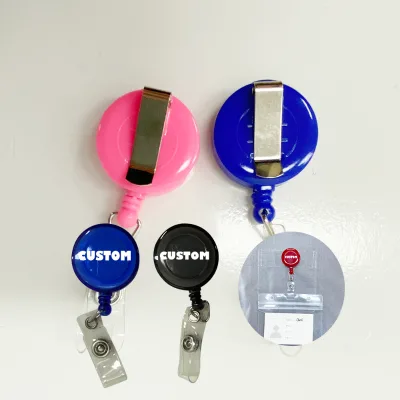 Nursing Cartoon Badge Reels Retractable Clip Nurse Plastic Retractable Clip Easy Puller Badge Reel Custom