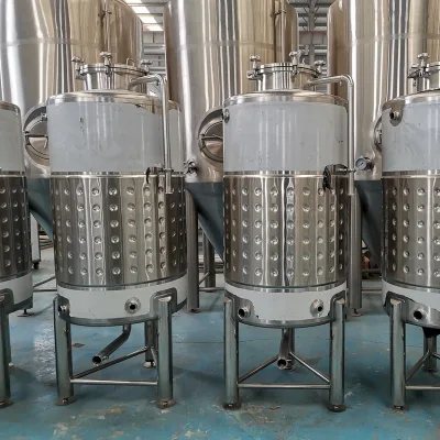 Stainless Steel 2000L/4000L Pressure Vessel Beer Fermentation Tank PLC Motor Pump for Brewery (3000L/5000L Options) CE Certified