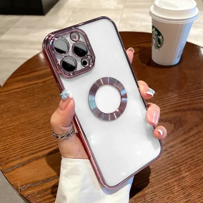 Shockproof Phone Case for Cover for Iphone 14 12 13 Promax Electroplated Magnetic Support Wireless Charging