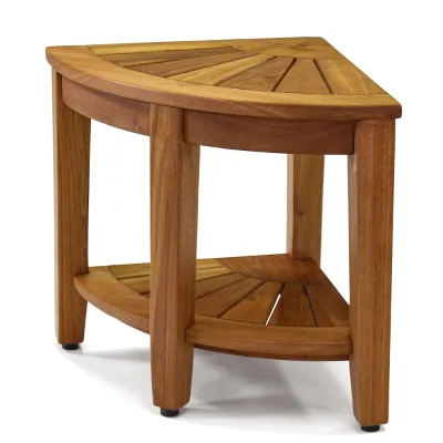 Teak Shower Benches for Inside Shower Corner Bench Teak Shower Stool Seat Bathroom Bench with Storage Shelf