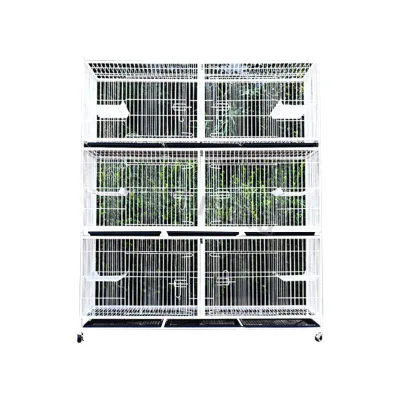 Wholesale 3 Layer 6 Door Breeding Square-tube Steel Wire Dog Cage Cat Cage Animal Cage