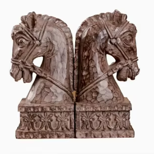 Vintage Horsehead Shaped Bookends Home Decoration Ornaments Study Ornaments