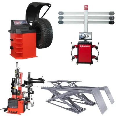 Factory Direct Selling 4 Tons Car Lift and Wheel Alignment Full Set 4S Shop Fully Automatic Tire Changer and Walancing Machine