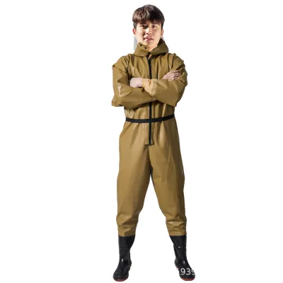 Professional Lightweight Windproof Durable Fish Pants Waterproof Water Pants Water Shoes Jumpsuits Rain Boots