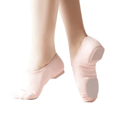 High Quality Stretch Canvas Tan Slip-on Jazz Dance Shoes for Sale Vienna Dance Leather Latin Jazz Shoes Dance Practicing Shoes
