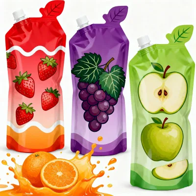 Customized Printed Nozzle Bags Biodegradable Smell Proof Packaging Milk and Juice Standup Pouch Travel Portable Small Liquid Bag