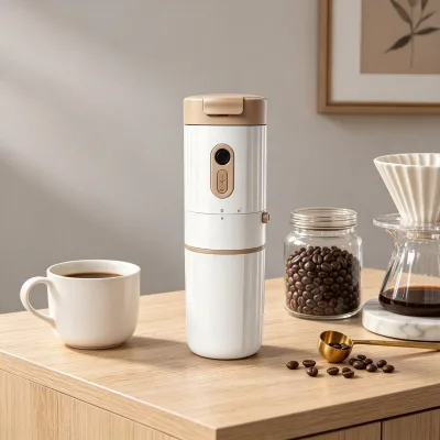 Quiet Auto Coffee Brewer with Low-Noise Grinder Stainless Steel Eco-Friendly 25g Capacity for Quiet Morning Brewing