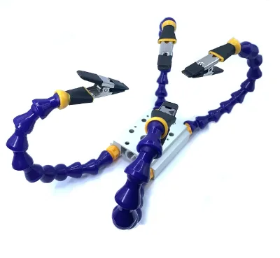 Helping Hands Table Clamps Bench Vise Table Clamp Solder with 4 Flexible Arms Iron Holder PCB Welding Repair Third Hand Tool