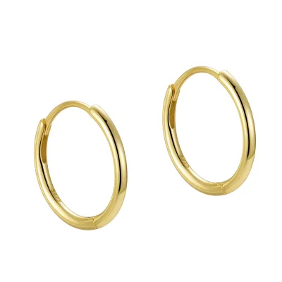 Wholesale Hypoallergenic 925 Sterling Silver Solid, Fashionable, Simple and Plain Hoop Earrings