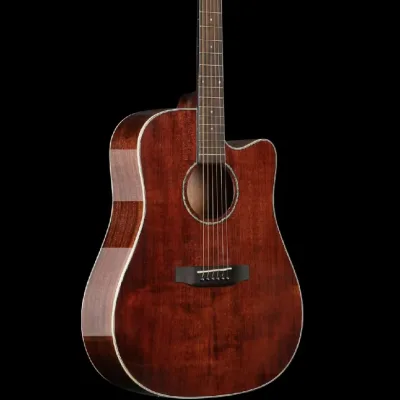 High-End 41-Inch Folk Acoustic Electric Guitar Solid Polished Wood with All-Veneer Spruce Mahogany Bass Rosewood Guitar