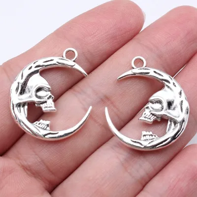 23x27mm Alloy Moon Charm for DIY Classic Jewelry Crafting Pendant Necklace Bracelet Earrings Accessories