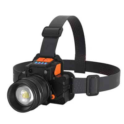 3000 Lumens 3 Modes Zoomable Camera Sensor Headlight with Power Bank Highlight Aluminum Alloy USB Charging Headlight