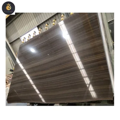 Brown Polished Wood Marble Wall Tile Obama Wood Grain Eramosa Marble