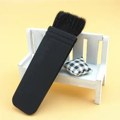 Professional Customized Logo Single Makeup Brush Vegan Black Flat Blush Brush
