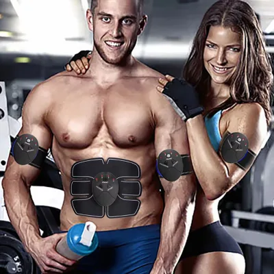 Cheap EMS Abdominal Fitness Instrument 6-piece Abdominal Muscle Trainer Home Exercise Fat Burn Machine Waist Massager