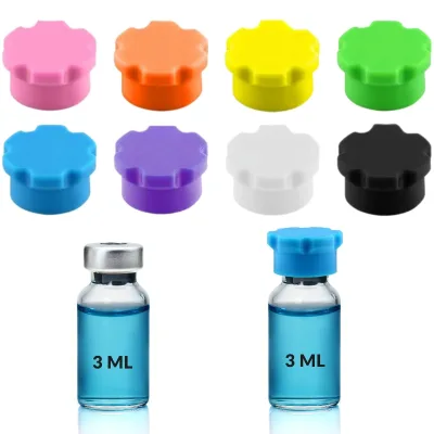 Wholesale 3ml 5ml Food-Grade Silicone Vial Stopper Cap for Sterile Injection Glass Vials-15mm Disposable & Portable