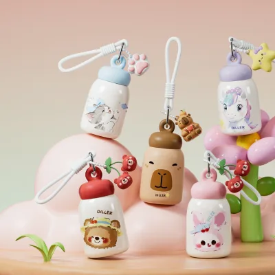 Belly Insulated Water Bottle Mouth Wide  Small Capacity Thermal Bottle Student School Use  Thermos Portable Children's Cup
