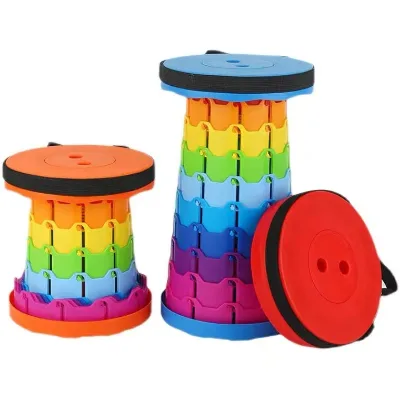 Portable Plastic Telescopic Adults Fishing Garden Collapsible Waiting Foldable Retractable Stool Chair