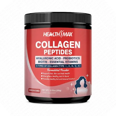 Multi-Collagen Peptide Powder Probiotics Hyaluronic Acid Biotin Multiple Vitamins Supports Skin Nails Joints Adult Immune