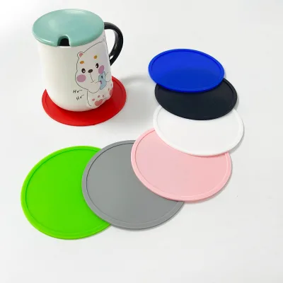 3D Custom logo Plastic Silicone Mat Soft Pvc Rubber Cup   PVC Blank Rubber Silicone Cute Coffee Coasters for Drinks