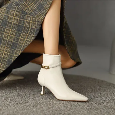 New Style Lower Price Custom Women Ankle Boots Luxury Fashion Toe Autumn/Winter/Spring Rubber Outsole PU Lining