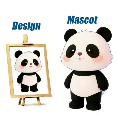 Customize Adorable Plush White Panda Cartoon Clothing Made of Durable Breathable Comfortable Materials for Custom Doll Costumes