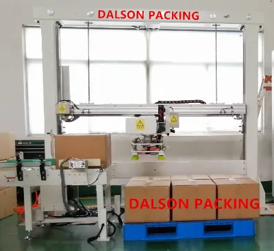 Factory Price Automatic Column Type Robot Gantry Carton Box Case Packs Stacking Palletizer Machine System Manufacturer