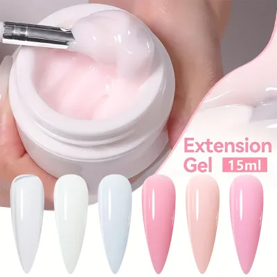 Nail Builder Gel for Nails No Flow Uv Empty Jar 3D Mr Biab Nail Builder Gel for Nails Set Polish in Bottle Kit European Formula